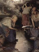 Ilja Jefimowitsch Repin The Washer Women Sweden oil painting artist